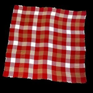 red plaid checkered scarf